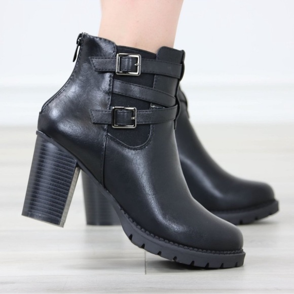 Black Block Heel Boots - Picture 5 of 9